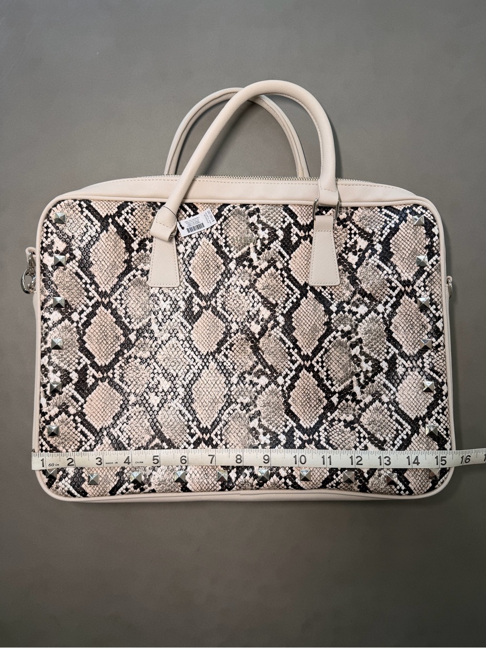 White House Black Market Snake Print 15 in Laptop Briefcase Zip-Around Handle